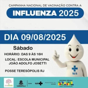Dia 09-08 Campanha de Vacinação na Posse em Teresópolis