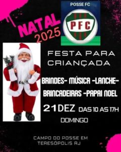 Dia 21-12 Festa de Natal 2025 do PFC